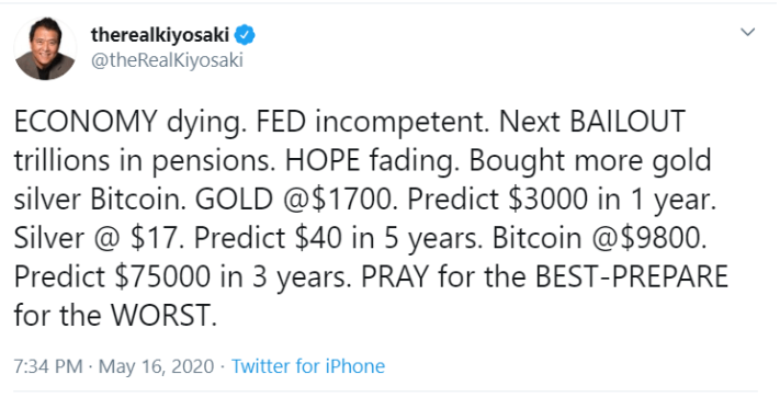 Bitcoin Will Hit 75000 according to Robert Kiyosaki Prediction 1